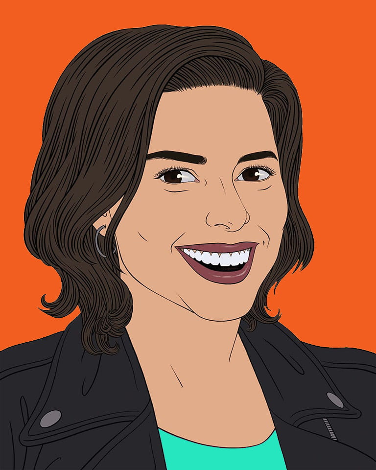 Kelly Butler - Illustrated on Orange Background